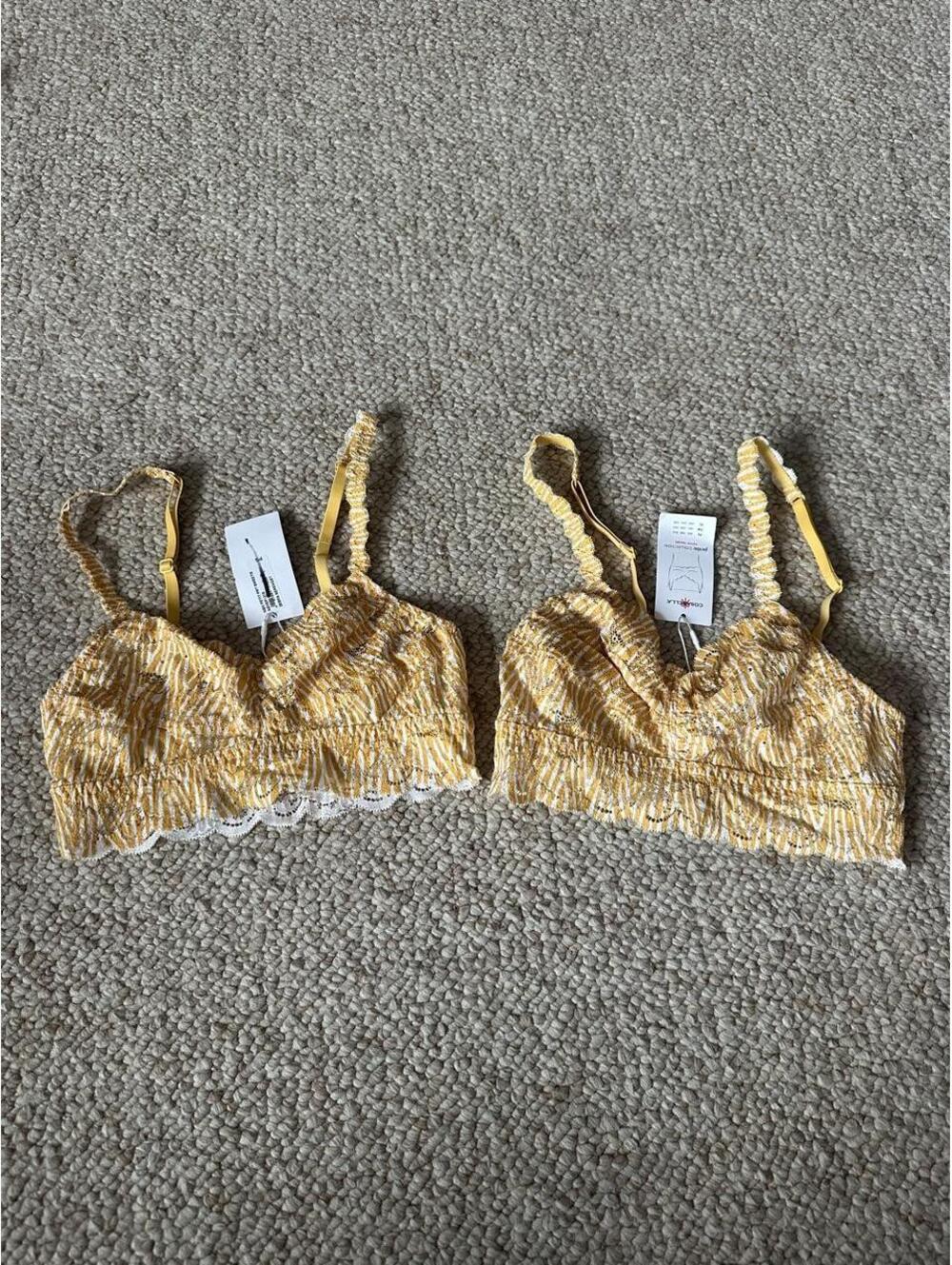 Cosabella yellow lace bralette